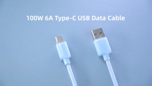 MCDODO CA-3651 / CA-3652 Dichromatic 100W Type C USB Data Cable 6A Super Fast Charging Full Compatibility Blue / Purple