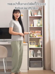 MOYU ชั้นวางของ ตู้โชว์ ชั้นวางหนังสือ ชั้นวางของเข้ามุม ชั้นวางของอเนกประสงค์ 180cm เหมาะสำหรับการศึกษา ห้องนั่งเล่น แข็งแรง ชั้นเก็บของ Solid Wood