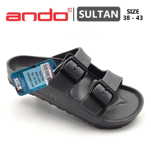 Sandal Anak Remaja Laki Laki – Sandal Pria Dewasa – ANDO – SULTAN – Size 38-42 – Slip On – Slop - Casual Abu-Abu