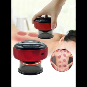 Alat Pijat Terapi Bekam Vakum Pernapasan Elektrik Alat Terapi Cahaya Merah LCD 6/12 Tingkat Bekam Pelangsing Gua Sha Tekanan Akupunktur Kelembapan Detoks Pijat Tubuh Belakang