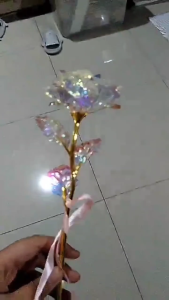 Bunga Mawar Hias Dekorasi Gold Foil Flower Galaxy Rose Gift