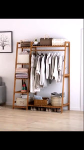 BOHO Công suất lớn Quần áo Hanger Phân vùng lưu trữ Tủ quần áo Gỗ Hanger Hiện đại