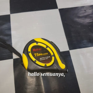 Meteran SELFLOCK 7.5m x 25mm MALVIN: Alat Ukur Praktis untuk Proyek