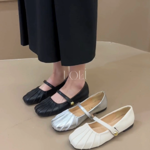LOEI Belle Flatshoes Jalan Wanita Sepatu Mules Mutiara Fashion Kekinian 0030