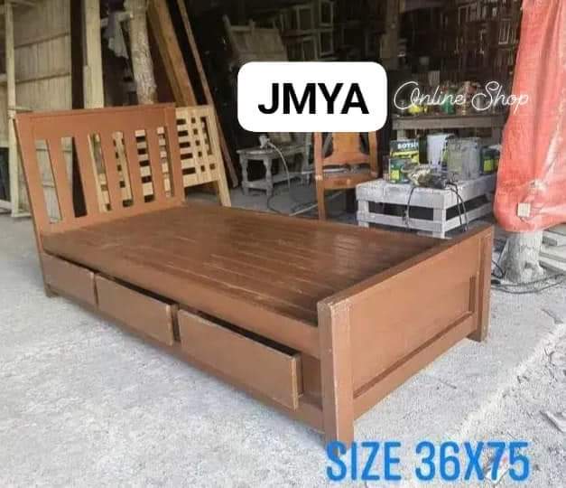 JMYA MADE TO ORDER WOODEN BED FRAMES, Single Size 36x75, with no drawer