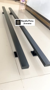 Handle Pintu Rumah Stainless Steel Anti Karat 100cm 120cm 150cm Full Hitam Gagang Pintu Jumbo Mewah Tarikan Pintu Awet Anti Karat 1 Meter