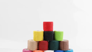 ผ้าพันแผล สำหรับผลิต ผ้าล็อค เทปพันแผล เทปพันออกกำลังกาย ขนาด 1 นิ้ว ยาว 4.5 เมตร