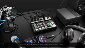 NewBaxs เครื่องผสมเสียง เครื่องผสมมืออาชีพ 6/4-channel MX06BT /MX04BTเครื่องผสมสัญญาณ EQ ผล 16DSP สัญญาณ USB บลูทูธ/MP3 เครื่องขยายเสียง KTV เครื่องขยายเสียง COD