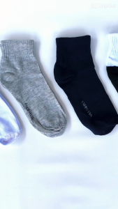 Kaos Kaki Pendek Polos Sport Olahraga Pria dan Wanita Bahan Katun PE