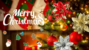 NUVOX 5/10Pcs/Set Glitter Christmas Flowers Poinsettia Flower With Sticks/Clips 6.3Glitter Poinsettia Artificial Xmas Tree Ornaments Christmas New Year Wreath Wedding Holiday Home Party Decoration