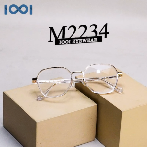 IOOI Eyewear Kacamata Minus Anti Radiasi Blueray Photocromic Bluecromic Geometric Metal TR90 M2234