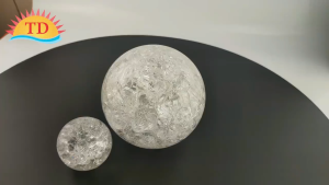 Quả cầu thủy tinh 5cm phụ kiện thác nước phong thủy máy sương tạo khói Kèm giá đở