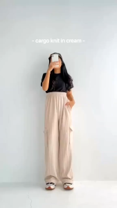 Kulot Cargo Knit Hornet Premium Wanita Tebal Jumbo