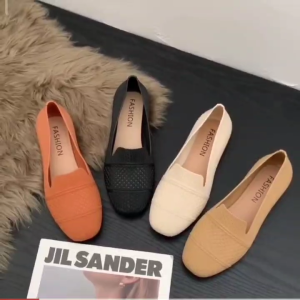 Feiwei Mesh Breathable 2024 Summer New Women's Shoes: Fashionable Casual Shoes French Style Flat and Lightweight Girl Footwear Comfort