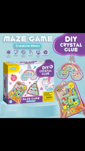 Kids Crystal Resin Glue DIY Maze Game Keychain Activity Craft Set - Educational Toy Children’s Day gift for kids