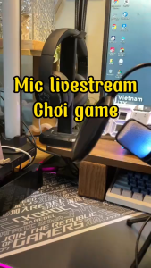 Mic thu âm livestream Micro thu âm Mic thu âm stream game voice game thu âm sáng tác nhạc Karaoke có đèn led thu lọc tạp âm tốt đầu cắm USB