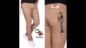 Celana Panjang Pria Chinos Skinny Slimfit Melar Elastis Katun Twill Scout