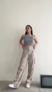 FRE CARGO PANTS - HIGHWAIST | CARGO WANITA / KARGO PANT HIGHWAIST CULOTTES / KULOT PINGGGANG TINGGI