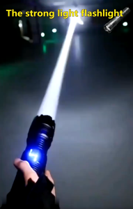 Senter LED Zoom Isi Ulang Super Terang Senter Tugas Berat Isi Ulang Vakum