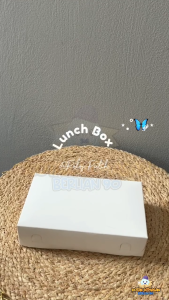 50 Pcs Paper Lunch Box M Kotak Makanan Kertas ukuran M Sedang Food Grade laminasi