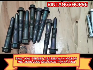 Baut-Baud SET ATAS BAWAH Dudukan Cakram Atas Mio 2005-2007/Mio Sporty/Mio Soul / Baut Kaliper Mio Lama