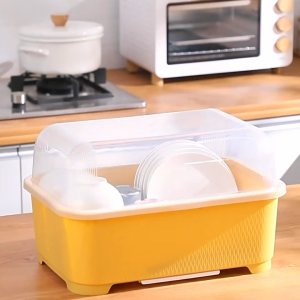 ที่วางจาน ที่เก็บจานมีฝาปิด ชั้นวางจานแบบปิด Dish rack มีฝาปิด ปิดแน่น กันฝุ่นละออง กันแมลง Aliz Kitchen