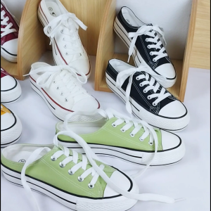 Sampai7an SPT-07 / Sepatu Kanvas Wanita Sekolah Trendy Fashion High Wedges Import / COD