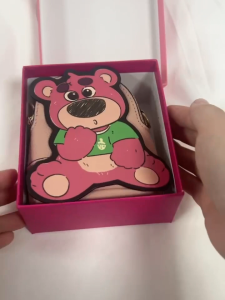 LAKOE Dompet Sling Bag Karakter Kartun Tas Strawberry Bear Import Anak Perempuan Cute Bag/Wallet Lucu