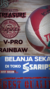 TREASURE Bola Voli V-Pro Rainbaw Orginale Premium