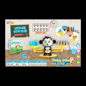 SS Mainan Edukasi Anak Bayi Belajar Hitung Menghitung Timbangan Monyet Angka SNI / Building Block Balance Scale SS1562