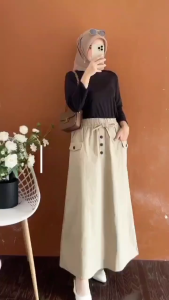 bawahan wanita rok venta skirt vanilla best seller premium