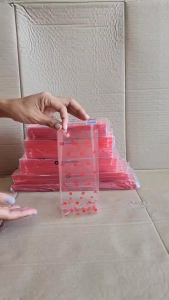 ถุงจีบลาย ถุงพับลาย ขนาด 5x8 นิ้ว ตราดาว แพคละ 500 กรัม ยกมัด 5 กก.