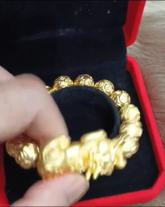 Gold Plated Aluminum Pi-Yao Bracelet: A Manifestation Tool for Success & Positive Energies