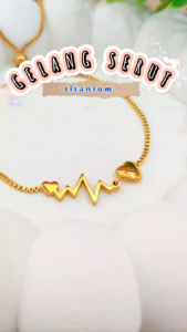Cute Jewelry Gelang Serut Titanium Stainless/Steel Dewasa Permata Gelang Tangan Wanita GT 205