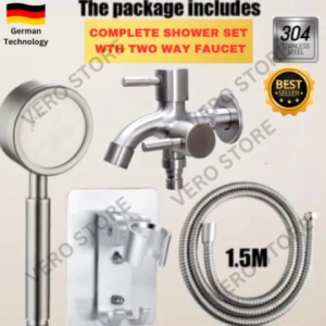 Best Seller Shower Set 304 Stainless Steel With Two Way Faucet Faucet 4 Items Stainless Steel Shower Head Hose Bracket Shower Set For Bathroom Shower. 304stainless steel Head With Hose Set High Pressure Bathroom Shower Handheld Shower Set Complete Faucet.