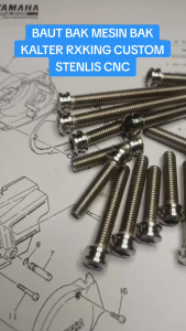 Baut bak mesin Rx king baud bak kalter Rxking custom stenlis fullset