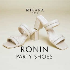 Mikana Party Shoes Ronin Crystal Slides for Women with thick block heels 2.3 inches wedding prom gift