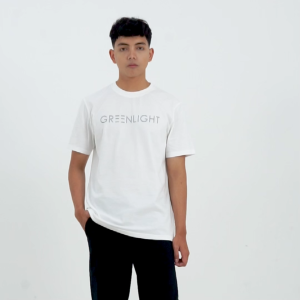 Greenlight Kaos Pria Lengan Pendek Katun Script Logo Baju Atasan Comfy Casual Tee OL-C260723