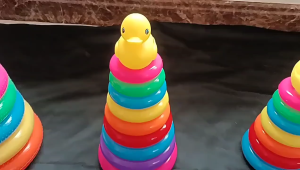Mainan Edukasi DUCK STACKING Menara Lempar Donat Ring Donat Susun