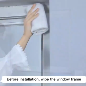 Magnetic Window Screen with Zipper Adjustable Anti Mosquito Net Fiberglass Fine Mesh Velcro Insect Proof Curtain Window Screen Protector Net Self-adhesion Zipper Window Screen