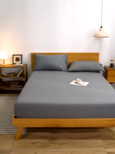 Plain Pure Cotton Bedsheet Fully Garterized Super Soft And Breathable Hotel Quality