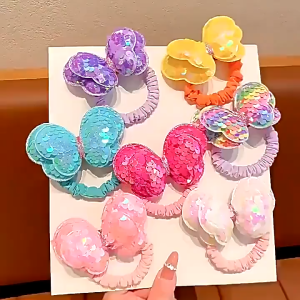 GTB Jepit Rambut Korea Anak Perempuan Pita Lucu Motif Manik Mermaid Glitter Hair Clip Aksesoris Rambut A134