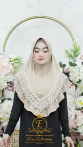 Jilbab Instan Renda/ hijab instan jersey renda erincollection 242