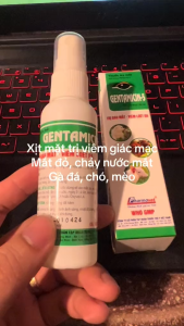chai xịt GENTAMICIN 5 hỗ trợ về mắt và viêm loet da cho chó mèo gà bò