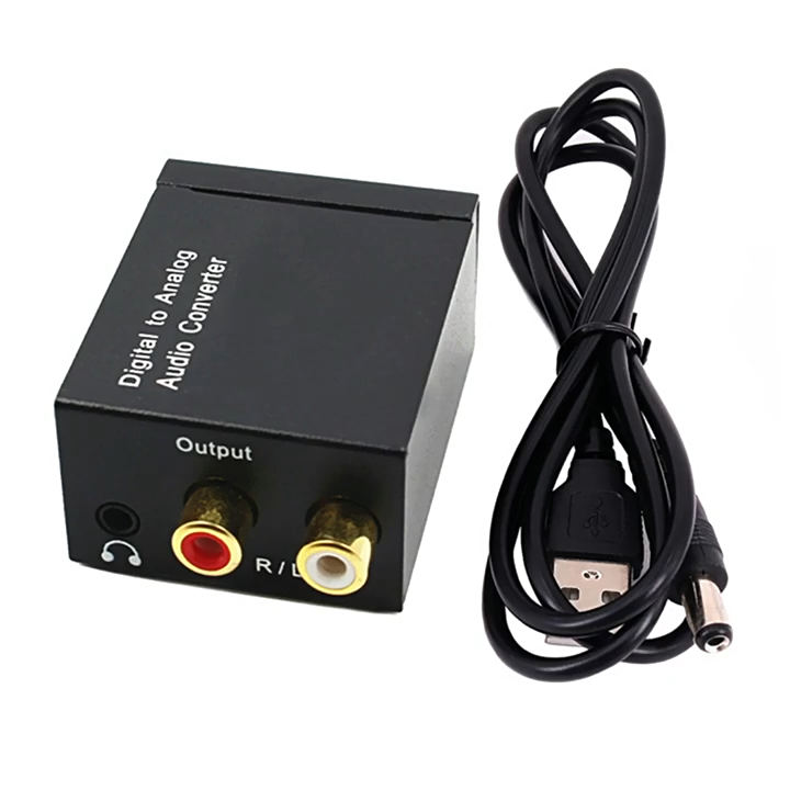 【With AUX to Analog Audio Converter Optical Toslink Coaxial  Signal to Analog RCA R/L Stereo Audio Adapter Lazada PH