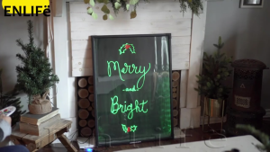 LED Neon Light Writing Board with stand Drawing Board LED Lighting Menu Board for Cafe Wedding Shop