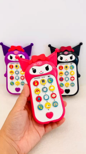 [T.A] Điện thoại Kuromi dùng pin có đèn nhạc đồ chơi điện thoại cầm tay Koromi Korumi cho bé thích hoạt hình 8806