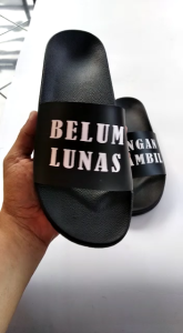 Sendal Slop Pria Wanita  Sandal Karakter Kata Ngocol  Sendal Distro Kata Belum Lunas