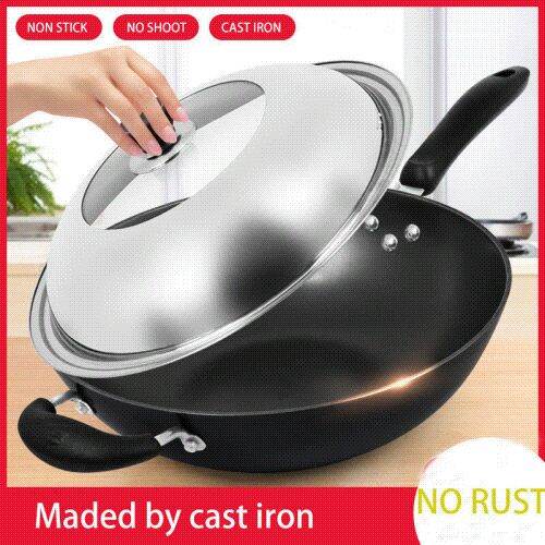 Big non online stick frying pan