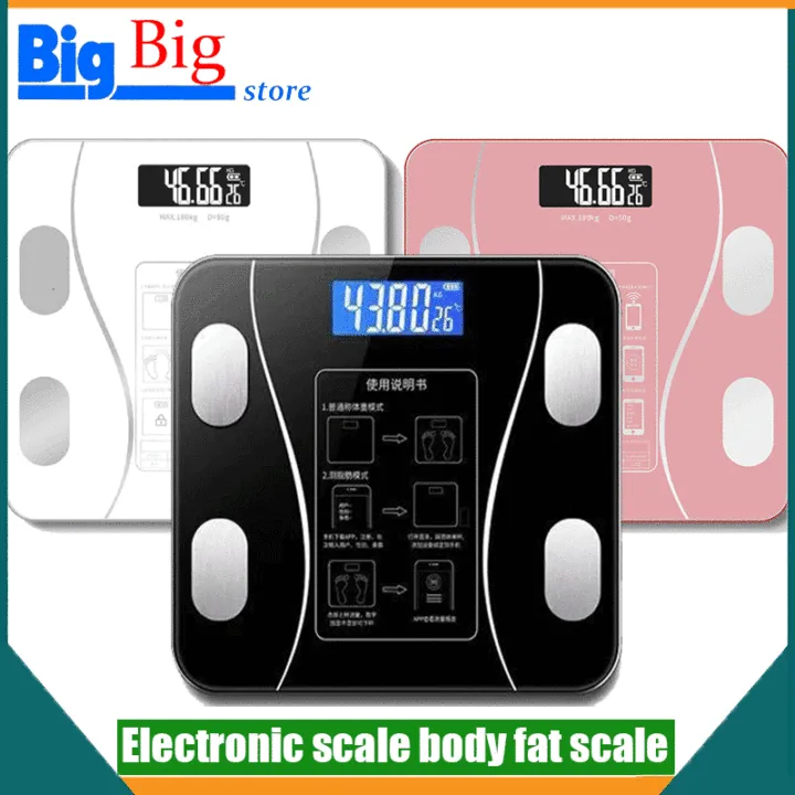 Digital Bathroom Scale,Bathroom Scale for Human,Precision Bluetooth Body Fat Weight Scale Body Analysis Weighing Scale for Body Weight (Rechargeable/Battery En Version)